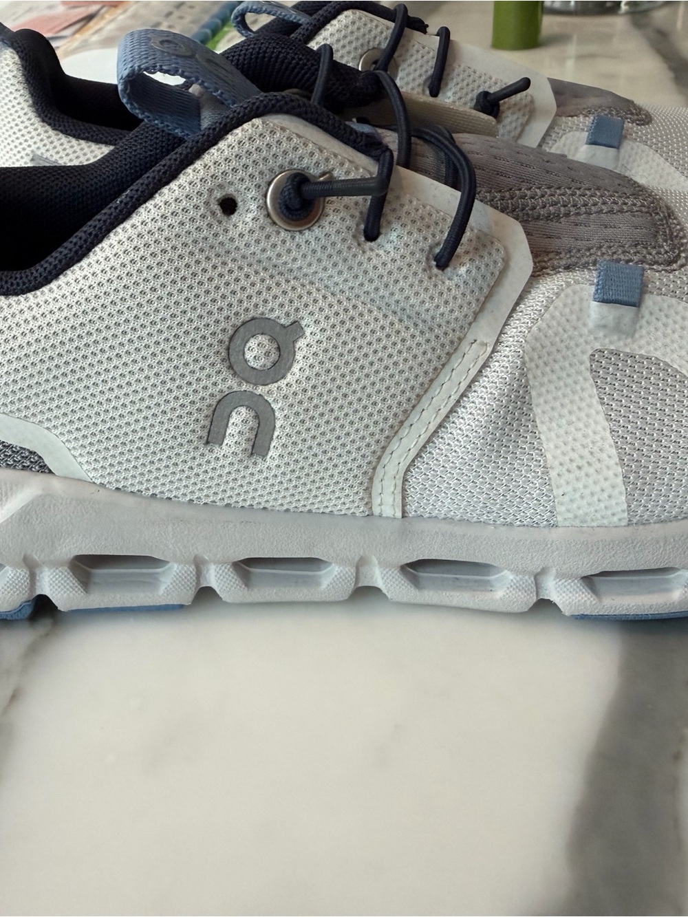 NEW never worn - On Running Kids Cloud Sneakers in White and Light Blue